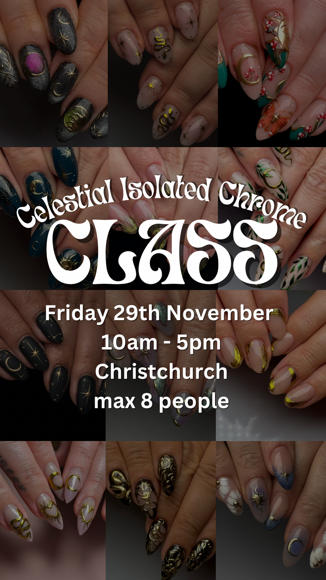 Celestial Isolated Chrome Nail Art Class